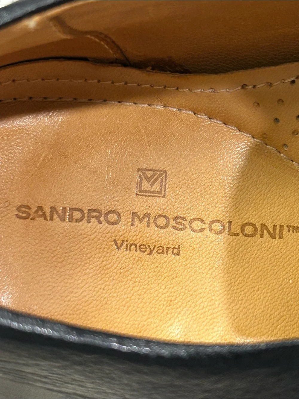 Sandro Moscoloni Vineyard Men’s Pebbled Leather Lace-Up Oxford Dress Shoes 9.5